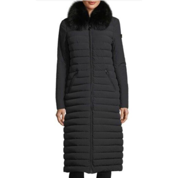 Peuterey Women's Zambla Down Long Coat size 50/XL Removable Fur Collar - Picture 1 of 16